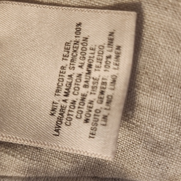 Anthropolgie Maeve Northwood Linen Bohemian V Neck Oatmeal Longsleeve Dress - Picture 9 of 11